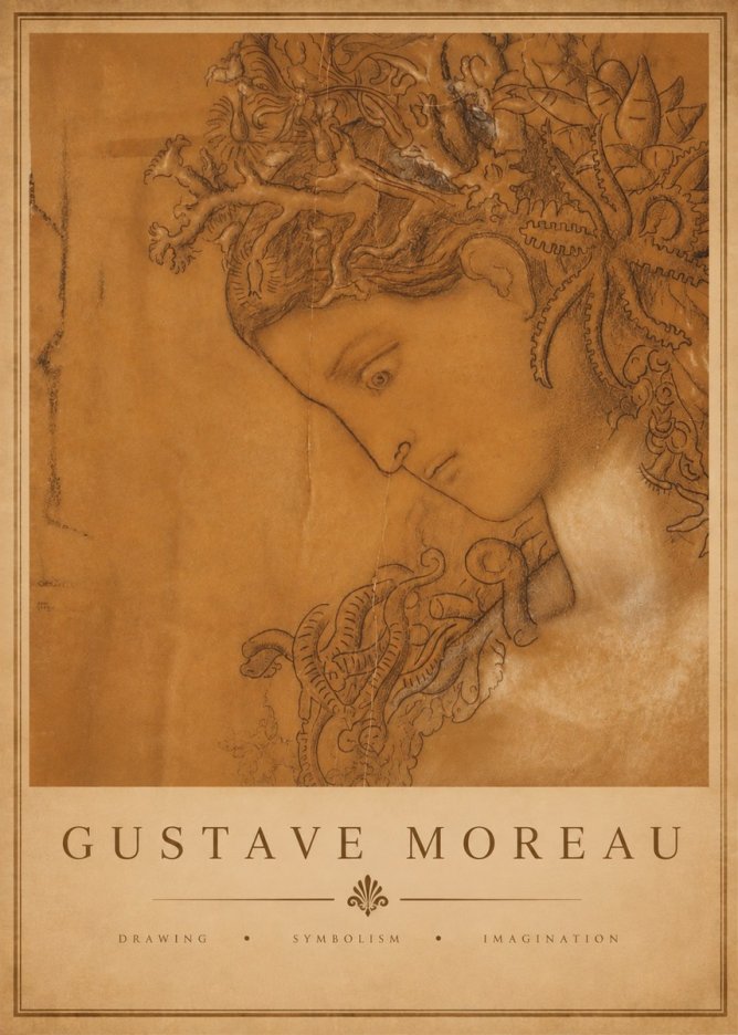 Gustave Moreau Head of a Woman No4 - Poster