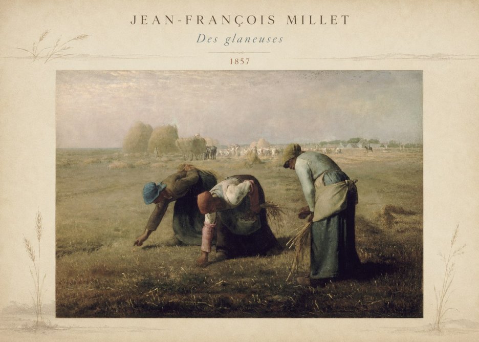 Jean-François Millet Des Glaneuses No5 - Poster