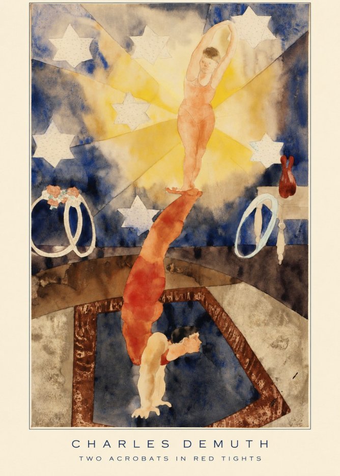Charles Demuth Two Acrobats in Red Tights No6 - Poster