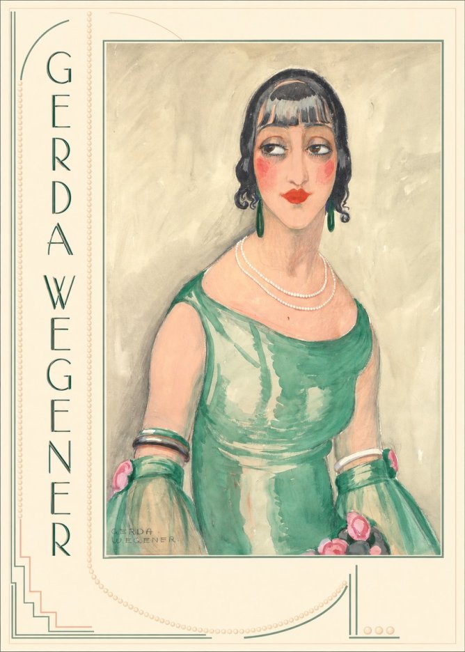 Gerda Wegener Portrait of a Woman in Green Dress No3 - Poster