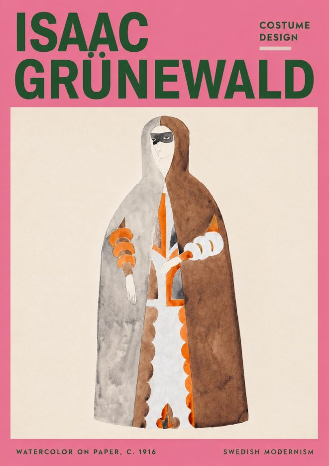 Isaac Grünewald Costume Design VI No3 - Poster
