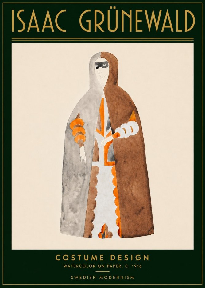 Isaac Grünewald Costume Design VI No5 - Poster