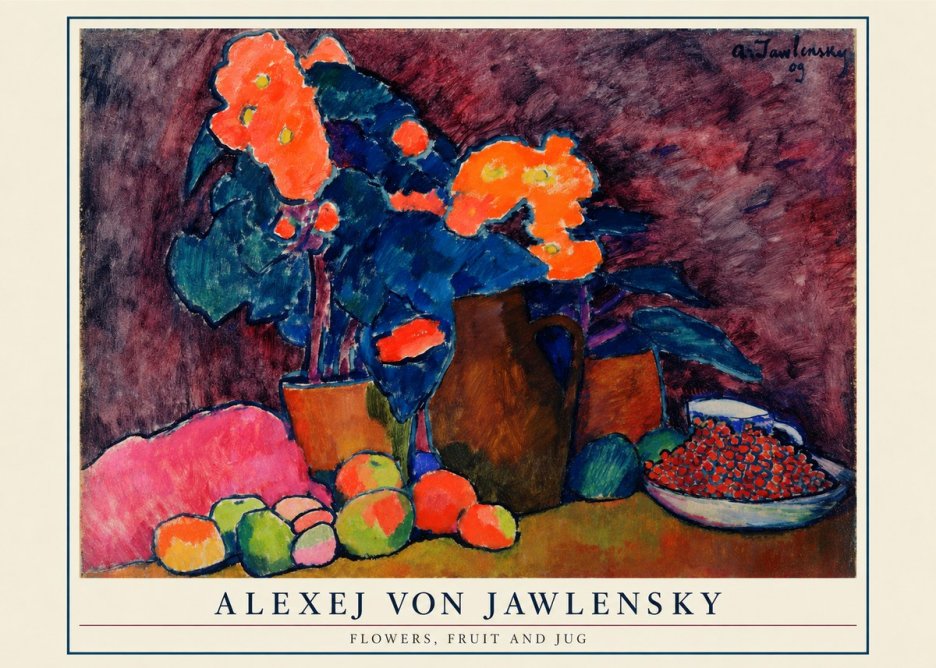 Alexej von Jawlensky Flowers, Fruit and Jug No4 - Poster