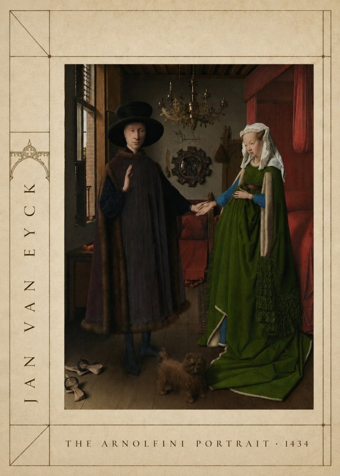 Jan van Eyck The Arnolfini Portrait IV No4 - Poster