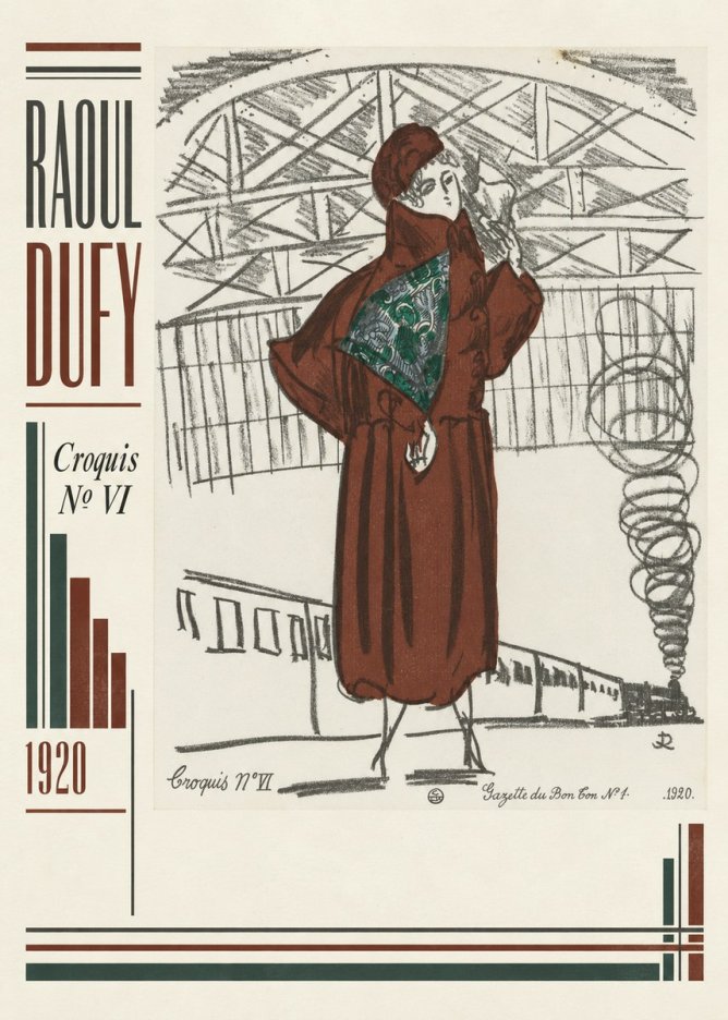 Raoul Dufy Croquis No Vi No5 - Poster
