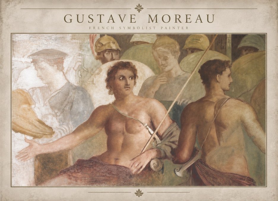 Gustave Moreau Les Prétendants No4 - Poster