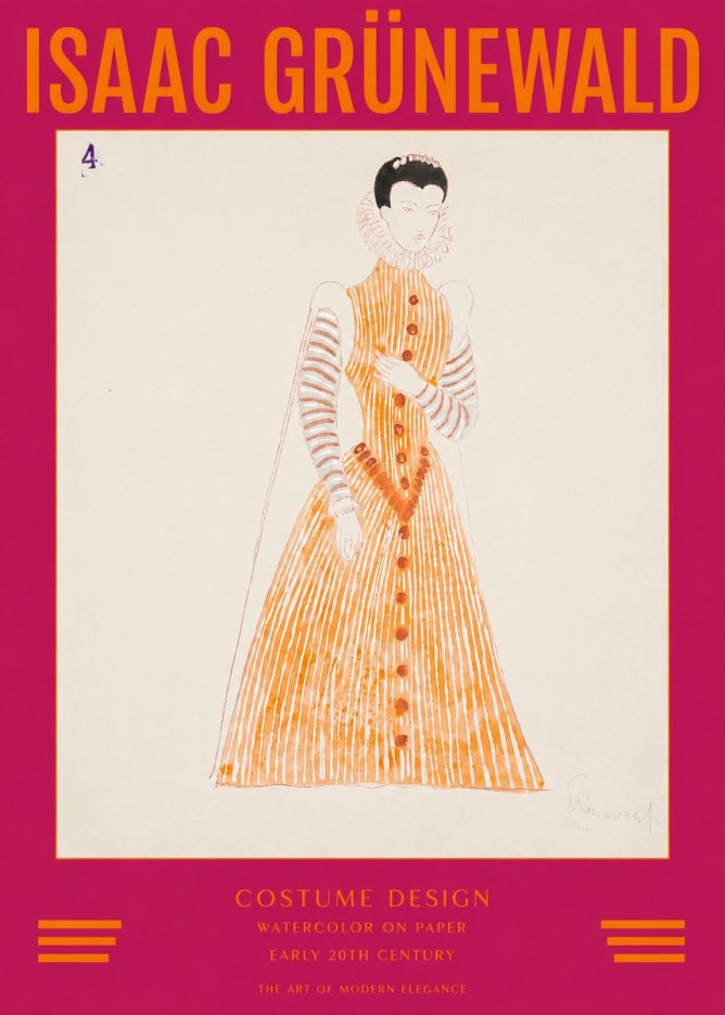 Isaac Grünewald Costume Design VII No2 - Poster