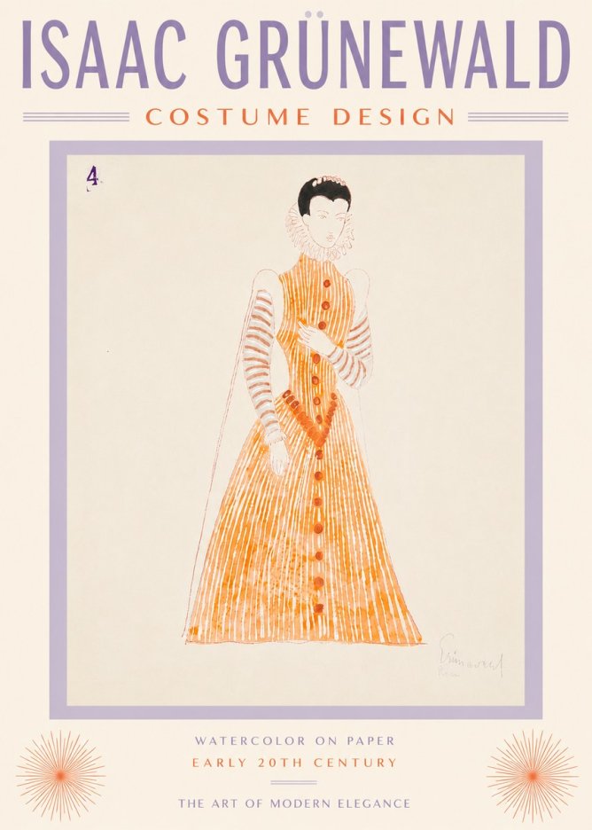 Isaac Grünewald Costume Design VII No5 - Poster