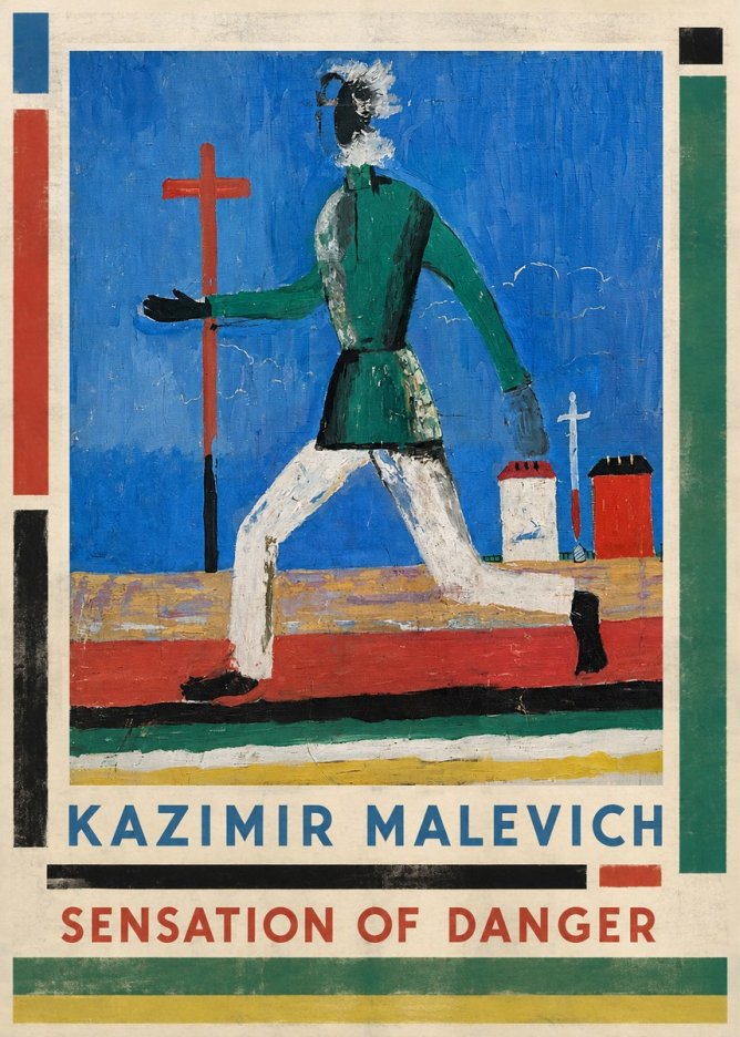 Kazimir Malevich Sensation of Danger No1 - Poster