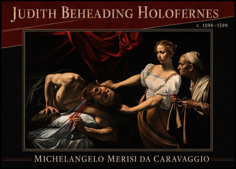 Michelangelo Merisi da Caravaggio Judith Beheading Holofernes II No2 - Poster