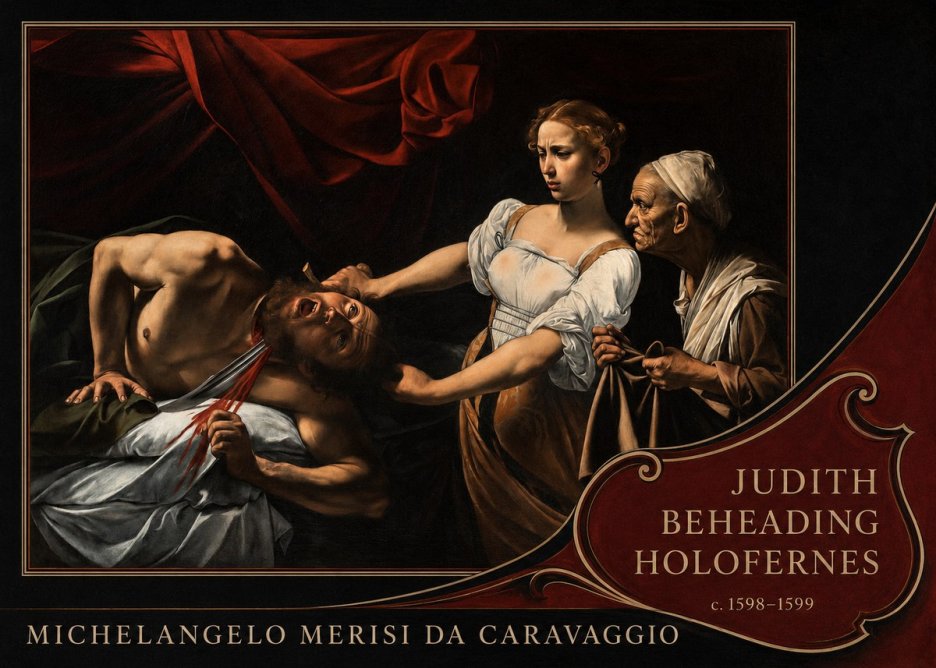 Michelangelo Merisi da Caravaggio Judith Beheading Holofernes II No5 - Poster