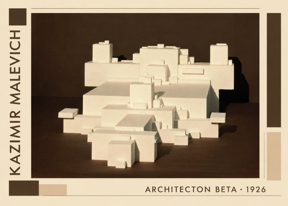 Kazimir Malevich Architecton Beta No1 - Poster