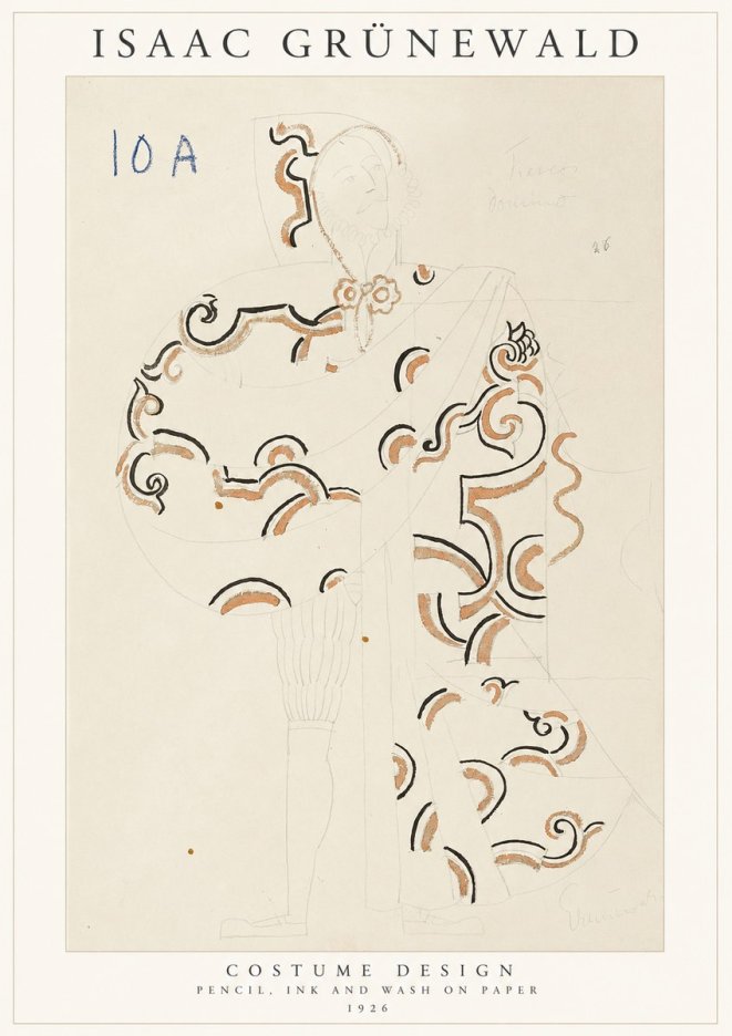 Isaac Grünewald Costume Design VIII No1 - Poster