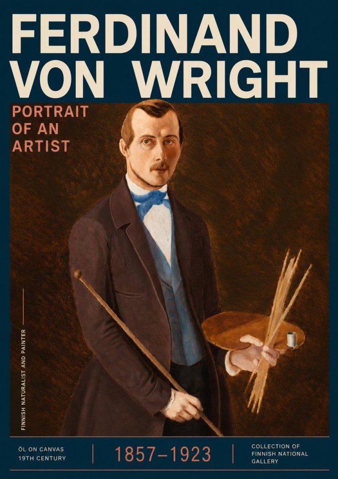 Ferdinand von Wright Portrait of an Artist No3 - Poster