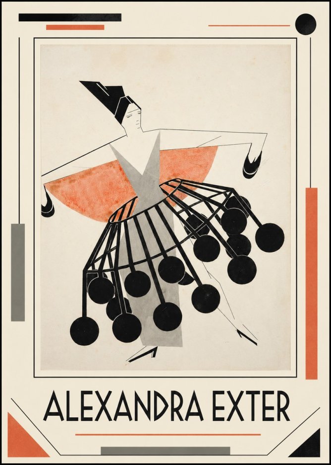 Alexandra Exter Avant-garde Costume Design No1 - Poster