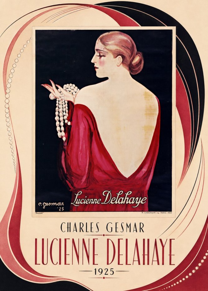 Charles Gesmar Lucienne Delahaye No3 - Poster