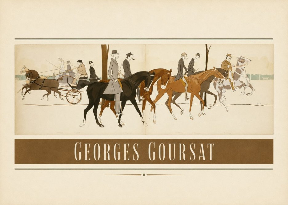 Georges Goursat Equestrian Promenade No4 - Poster