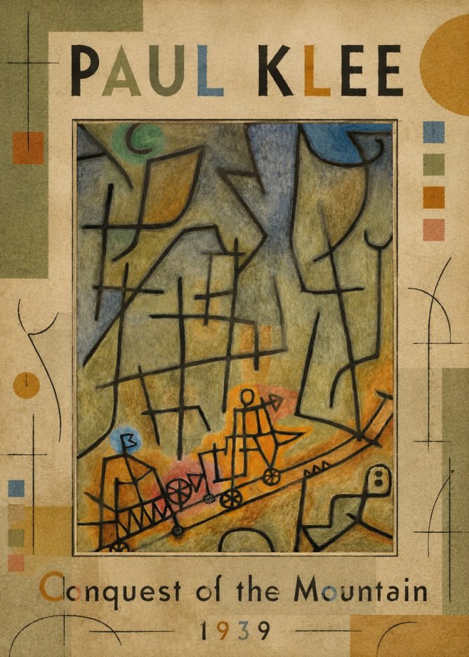 Paul Klee Conquest of the Mountain II No4 - Poster