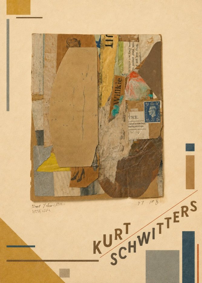 Kurt Schwitters Abstract Merz Collage No3 - Poster