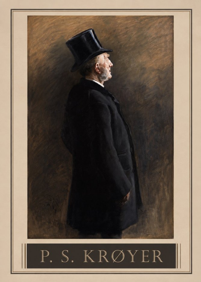 P.S. Krøyer Portrait of a Man in a Top Hat No1 - Poster