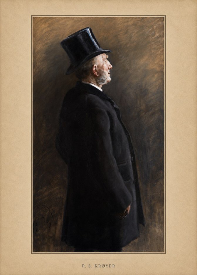 P.S. Krøyer Portrait of a Man in a Top Hat No4 - Poster
