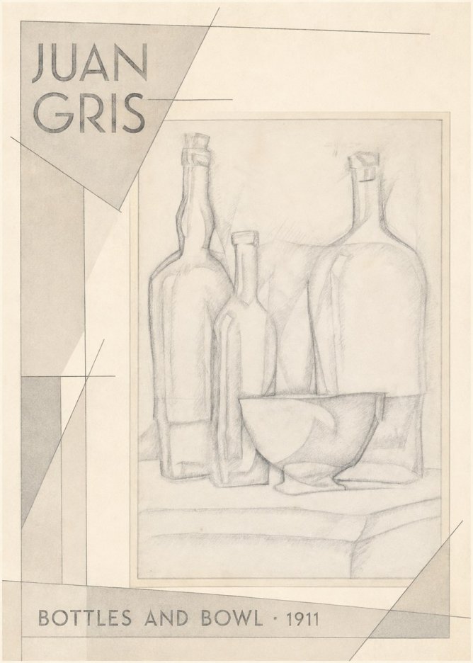Juan Gris Bottles and Bowl No2 - Poster