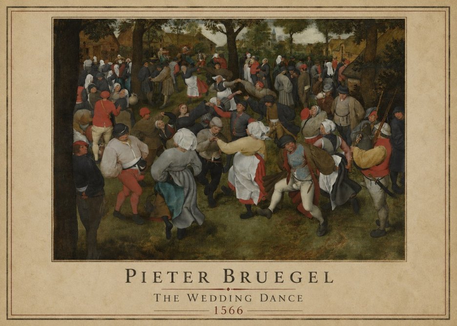 Pieter Bruegel The Wedding Dance I No1 - Poster