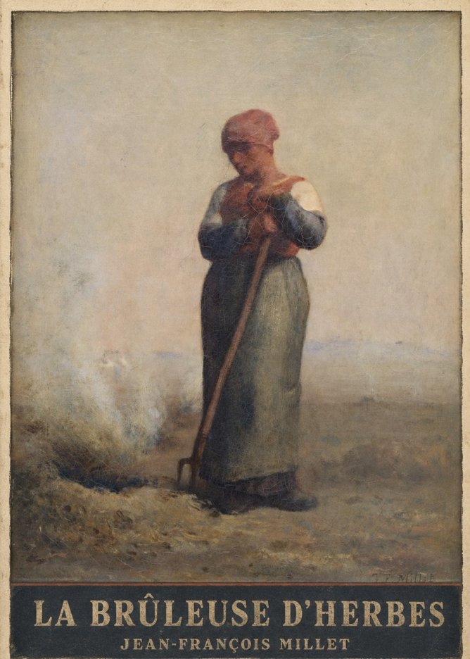 Jean-François Millet La Brûleuse D'herbes No3 - Poster