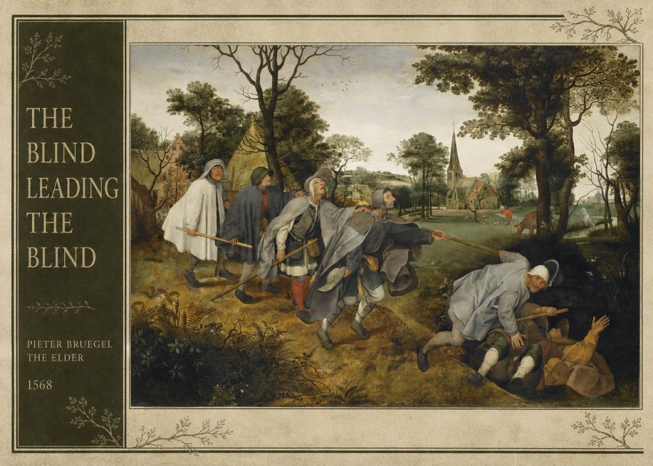 Pieter Bruegel The Blind Leading the Blind I No2 - Poster
