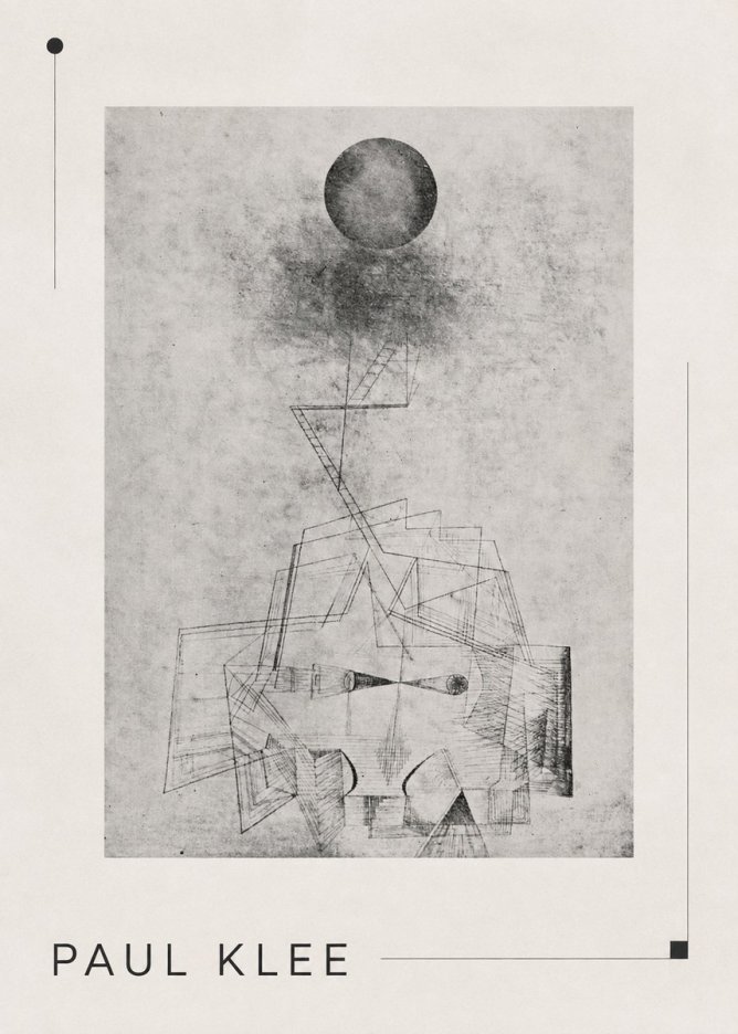 Paul Klee Abstract Study with Sphere and Ladder No3 - Poster