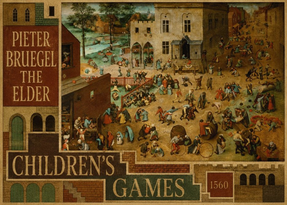 Pieter Bruegel Children's Games II No6 - Poster