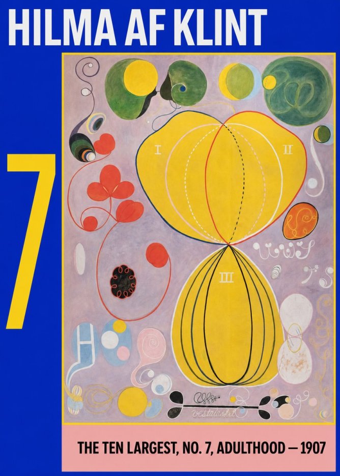 Hilma af Klint The Ten Largest, No. 7, Adulthood No3 - Poster