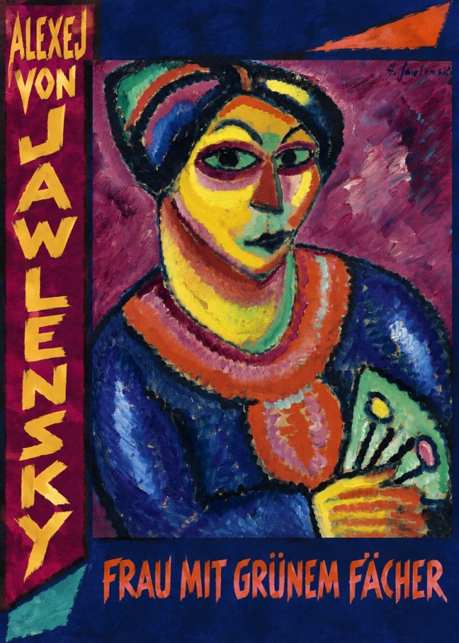 Alexej von Jawlensky Frau Mit Grünem Fächer No3 - Poster