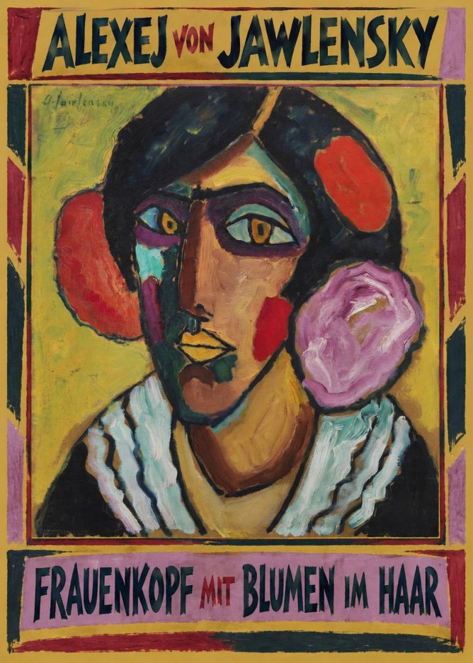 Alexej von Jawlensky Frauenkopf Mit Blumen Im Haar No1 - Poster