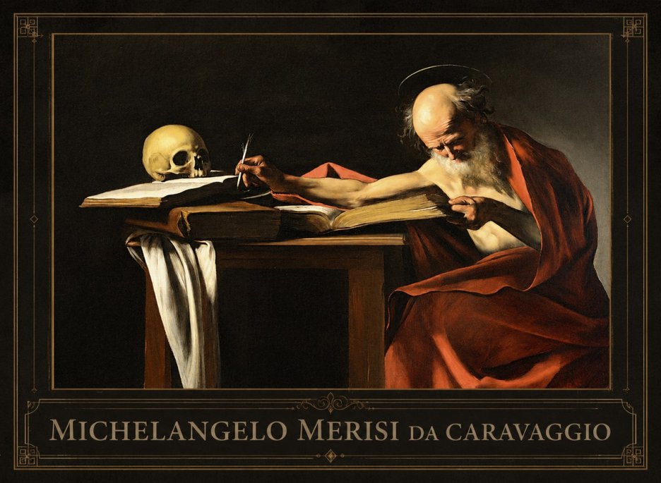 Michelangelo Merisi da Caravaggio Saint Jerome Writing II No1 - Poster
