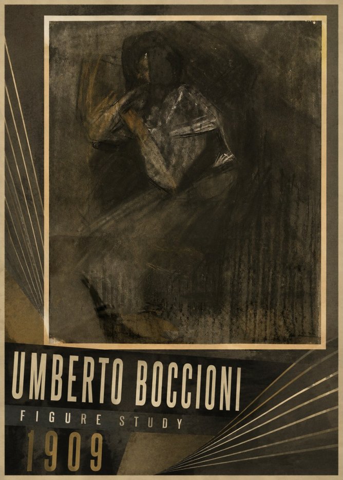 Umberto Boccioni Figure Study I No3 - Poster
