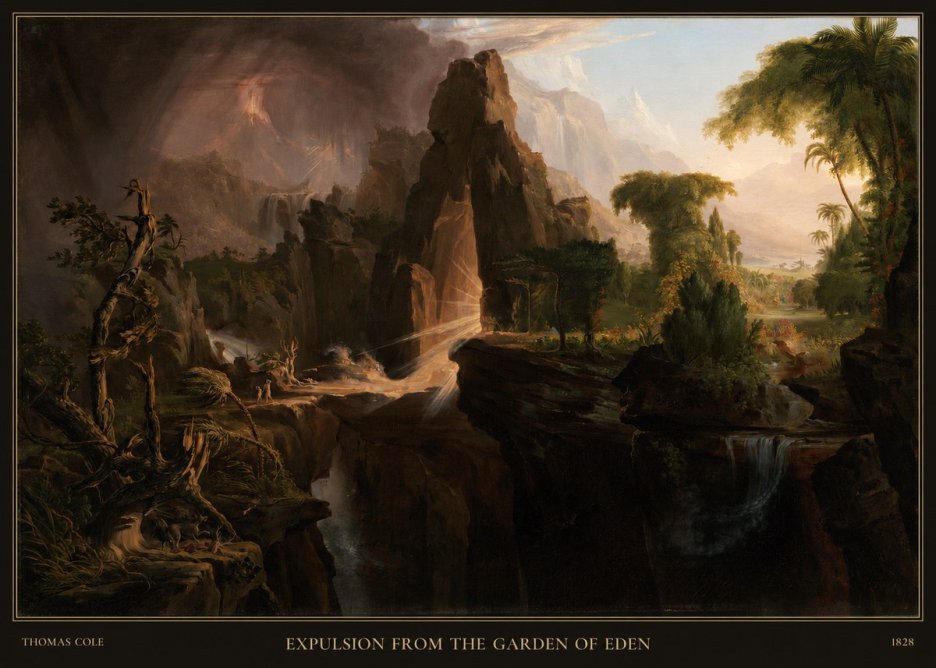Thomas Cole Expulsion from the Garden of Eden II No5 - Poster