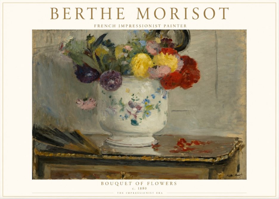 Berthe Morisot Bouquet of Flowers No1 - Poster