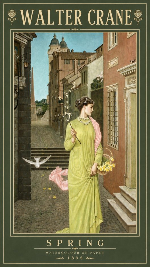 Walter Crane Spring No5 - Poster