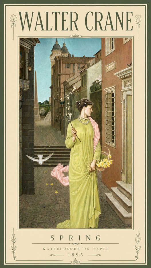 Walter Crane Spring No6 - Poster