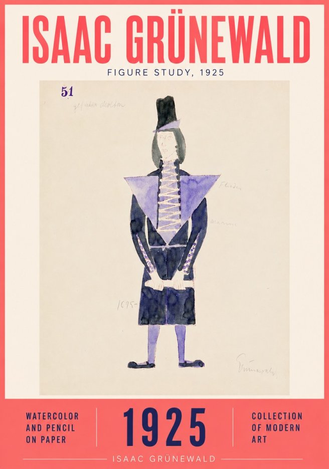 Isaac Grünewald Figure Study, 1925 No4 - Poster
