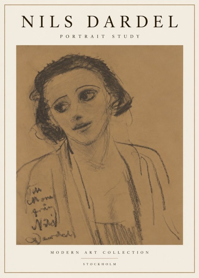 Nils Dardel Portrait Study No1 - Poster