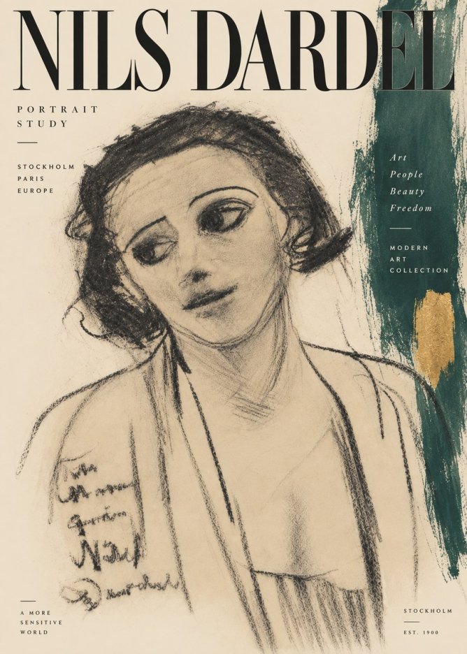 Nils Dardel Portrait Study No5 - Poster