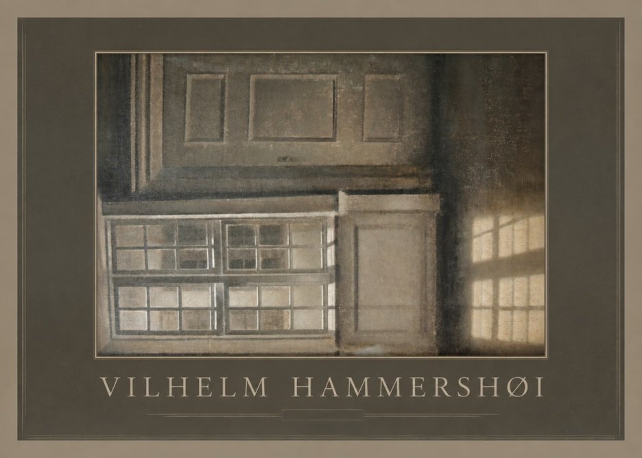 Vilhelm Hammershøi Interior with Window No1 - Poster