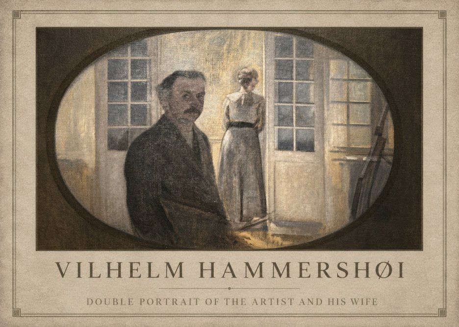 Vilhelm Hammershøi Double Portrait of the Artist and His Wife No1 - Poster