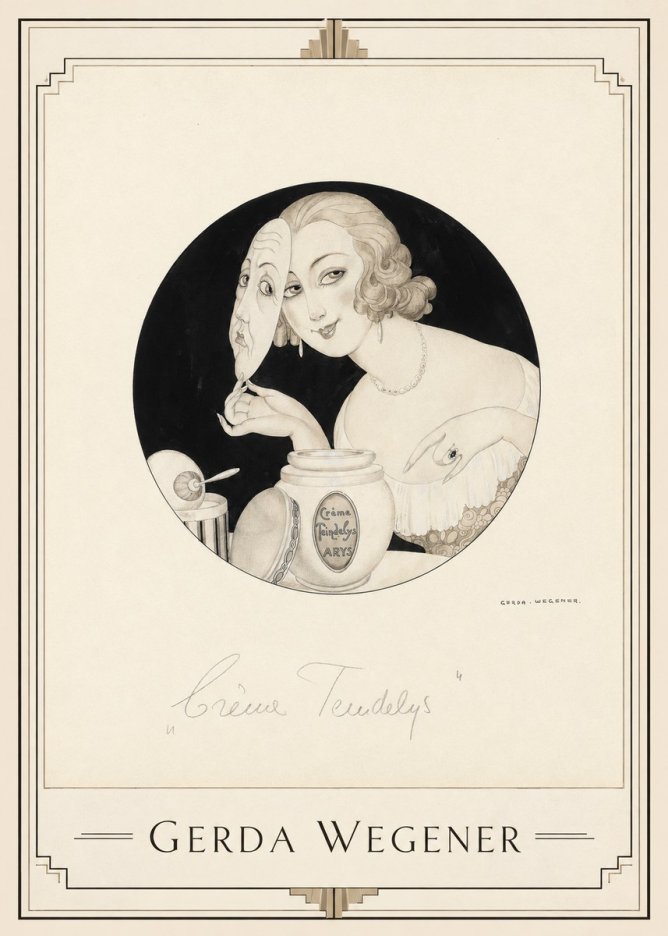 Gerda Wegener Crème Teindelys I No1 - Poster