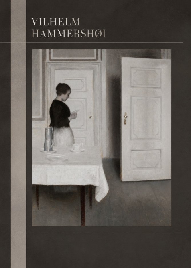 Vilhelm Hammershøi Interior with a Woman Reading a Letter No5 - Poster