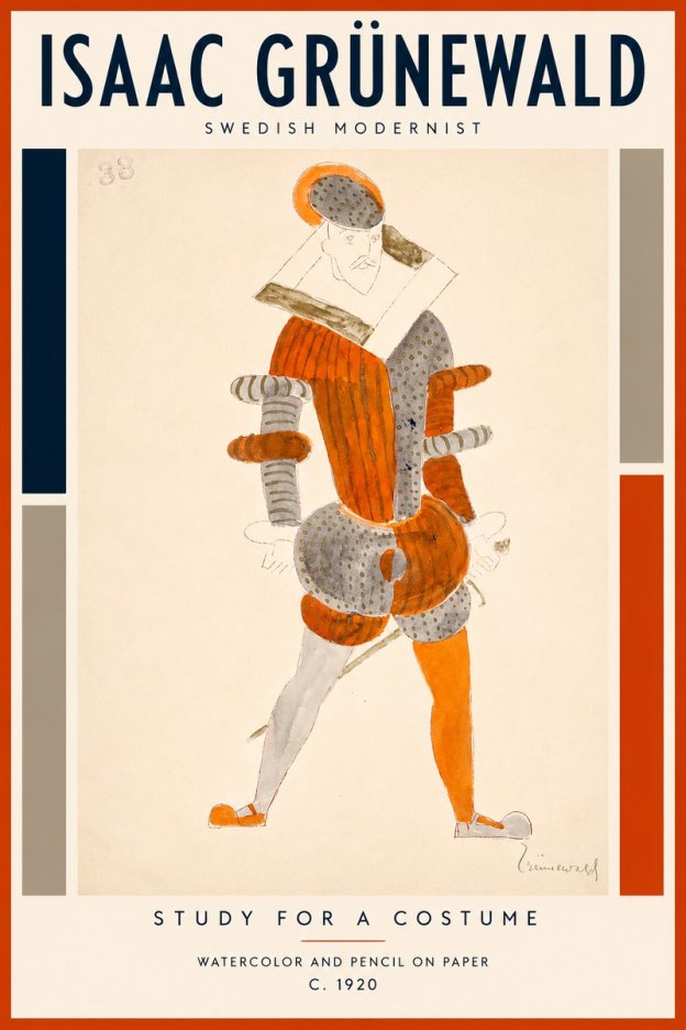 Isaac Grünewald Study for a Costume II No2 - Poster