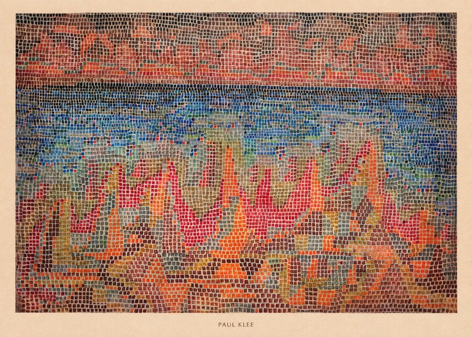 Paul Klee Abstract Gridded Composition No6 - Poster