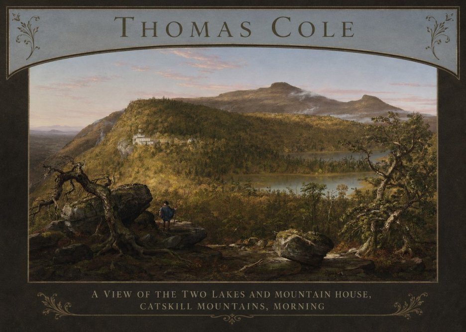 Thomas Cole A View of the Two Lakes and Mountain House, Catskill Mountains, Morning No5 - Poster